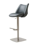 Sherlock - Steel & Grey Barstool