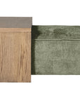 Jackie - Green Fabric & Wood Coffee Table