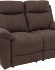 Brookfield brown Fabric 2 Seater manual Recliner