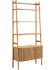 Carna Oak Bookcase with 2 doors and 3 shelves
