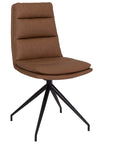 Eske Brown Faux Leather Dining Chair