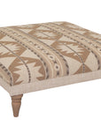 Hera Fabric Footstool with oak legs