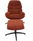 Noah - Orange Armchair & Footstool