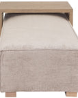 Jackie - Cream Fabric & Wood Coffee Table