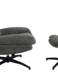 Noah - Green Armchair & Footstool