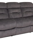 Jade grey Fabric 3 Seater manual Recliner