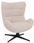 Kiel White Swivel Armchair