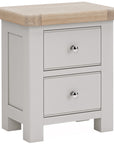 Kilronan 2 Drawer Bedside Locker with oak top