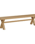 Kinvara Oak Bench with cross legs