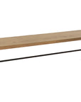 Laval 2 metre Bench with black cross legs