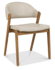 Leah Taupe Faux Leather Dining Chair