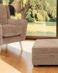 Marcella - Brown Fabric Armchair