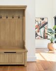 Miller Hall Stand with 4 hooks and one drawer lifestyle
