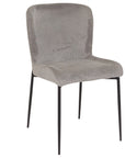 Newport Grey Fabric And Metal Dining Chair