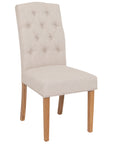 Owenea Cream Fabric button back Dining Chair