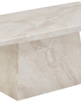 Peru Marble Coffee Table with rectangular pedestal base