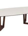 Portrane Coffee Table with wood sculptured base
