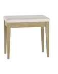 Prague Ivory Faux Leather Dresser Stool