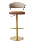 Rita Gold And Brown faux leather Barstool