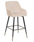 Sauron Ivory Velvet Counter Stool