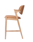 Simpson - Cognac Faux Leather Barstool