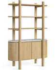 Tina Marble Top Bookcase with 3 shelves
