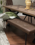 Juno - Brown Fabric Bench