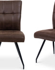 Juno - Brown Fabric Dining Chair