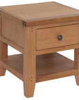 Bray Oak Lamp Table with 1 drawer