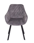 Edel - Grey Velvet Dining Chair