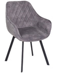 Edel - Grey Velvet Dining Chair