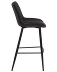 Finley - Black Faux Leather Barstool