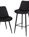 Finley - Black Faux Leather Barstool