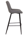 Finley - Grey Faux Leather Barstool
