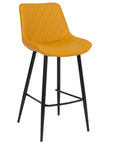 Finley - Yellow Faux Leather Barstool