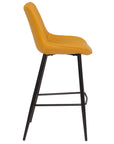 Finley - Yellow Faux Leather Barstool