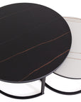 Keelin - Black & White Stone Coffee Tables