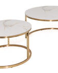 Laurie - White Pura Stone Coffee Tables