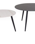 Nixon - Black & White Stone Coffee Tables
