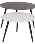 Nixon Black And White Pura Stone Set Of 2 Coffee Table