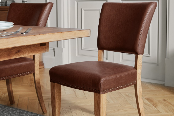 Mannheim - Tan Faux Leather Dining Chair