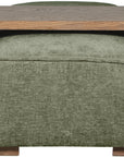 Jackie - Green Fabric & Wood Coffee Table