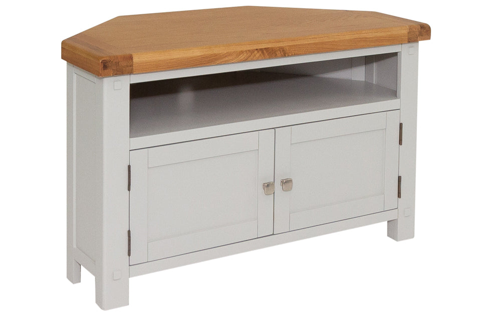 Bandon Grey And Oak 2 Door Corner Tv Entertainment Unit