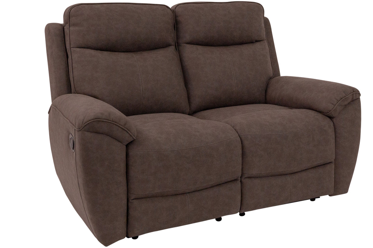 Brookfield brown Fabric 2 Seater manual Recliner