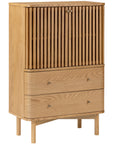 Carna Oak Shoe Cabinet with 2 doors and 2 drawers