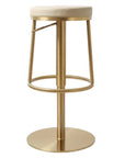 Carol Gold And Taupe gas cylinder Barstool