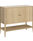 Cashel Small Sideboard with ratten shelf