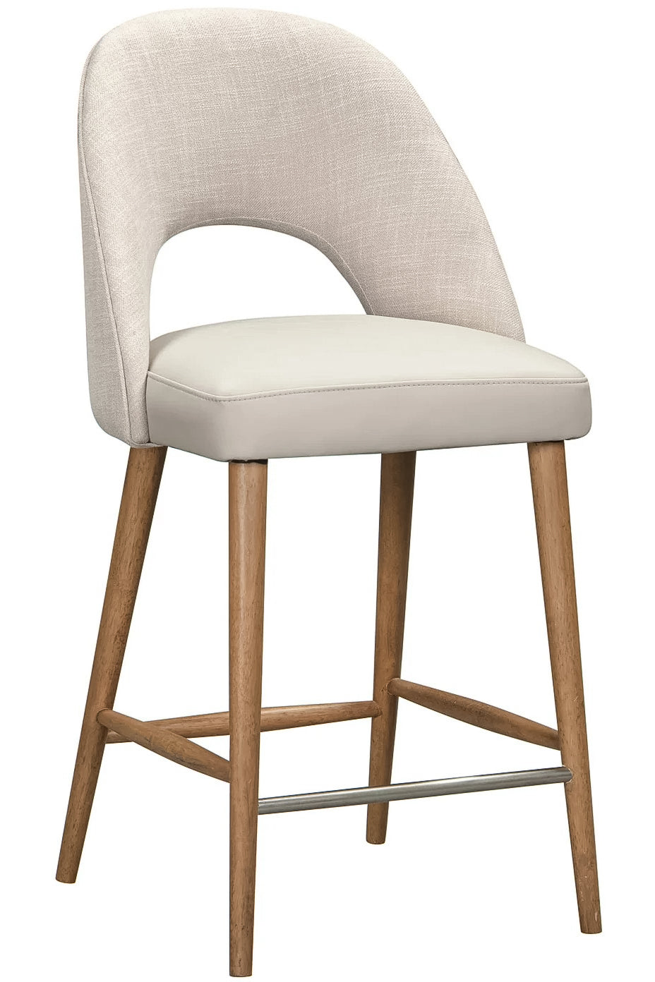 Clarkson fabric and faux leather Barstool