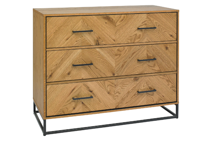 Dresden 3 Drawer Chest with 6 handles