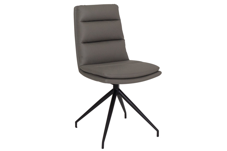 Eske Grey Faux Leather Dining Chair
